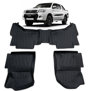 Tapete Bandeja TPE para Toyota Hilux 2006 a 2015 Cabine Dupla