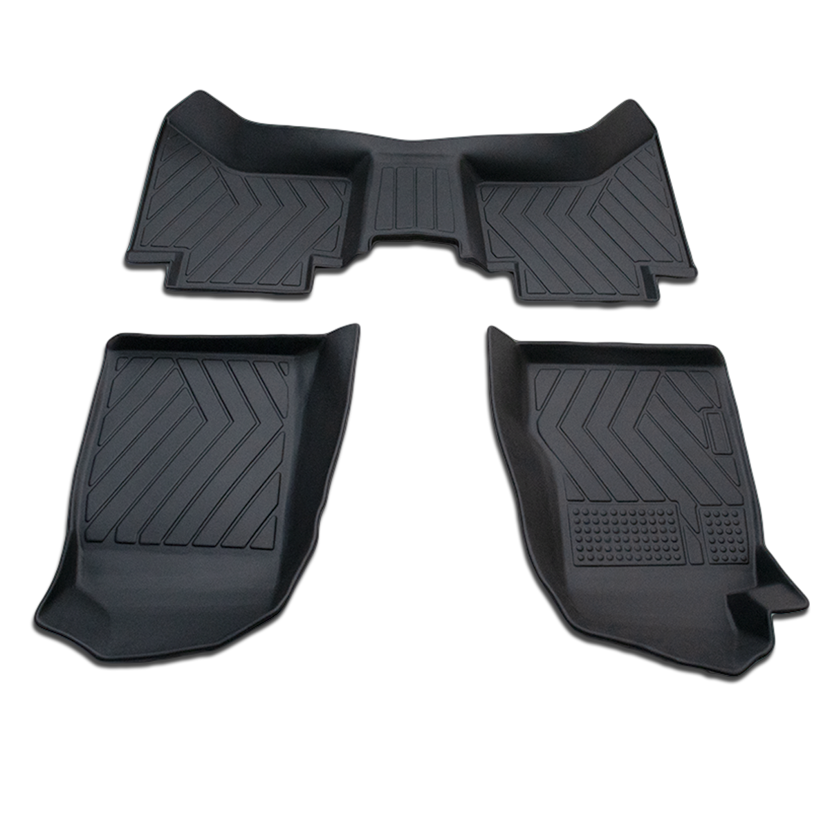 Tapete Bandeja TerraMonte em TPE — Chevrolet S10 Cabine Dupla 2013 a 2026 | Kit 3 Peças