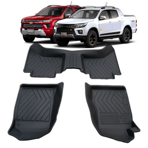Tapete Bandeja TerraMonte em TPE — Chevrolet S10 Cabine Dupla 2013 a 2026 | Kit 3 Peças
